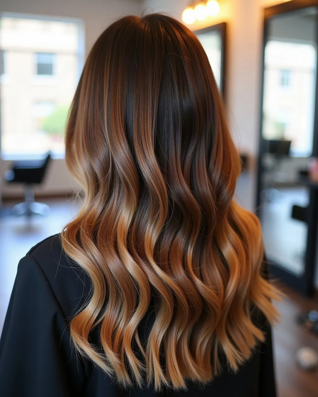 Polished editorial version of the same balayage