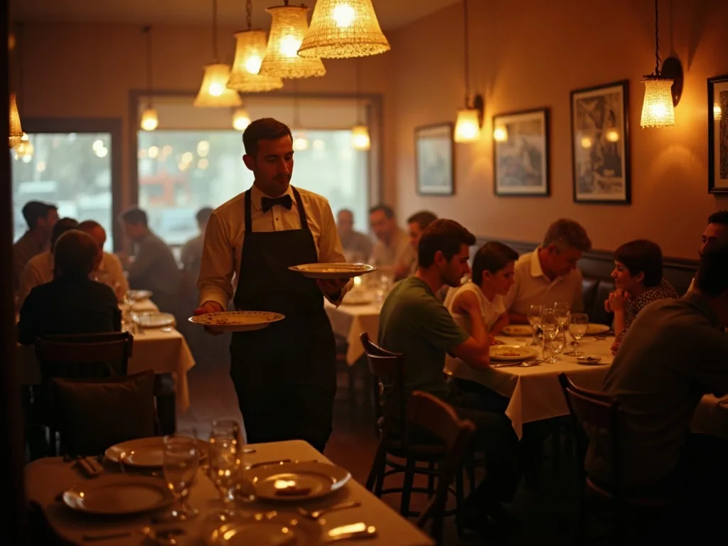 Packed dining room on a Friday night